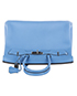 Birkin 35 Clemence Leather in Blue Paradise, top view